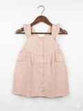 H&M Peach Ruffle-Sleeve Button-Front Dress - Size 2T (Fits 2 Years Old) AB1