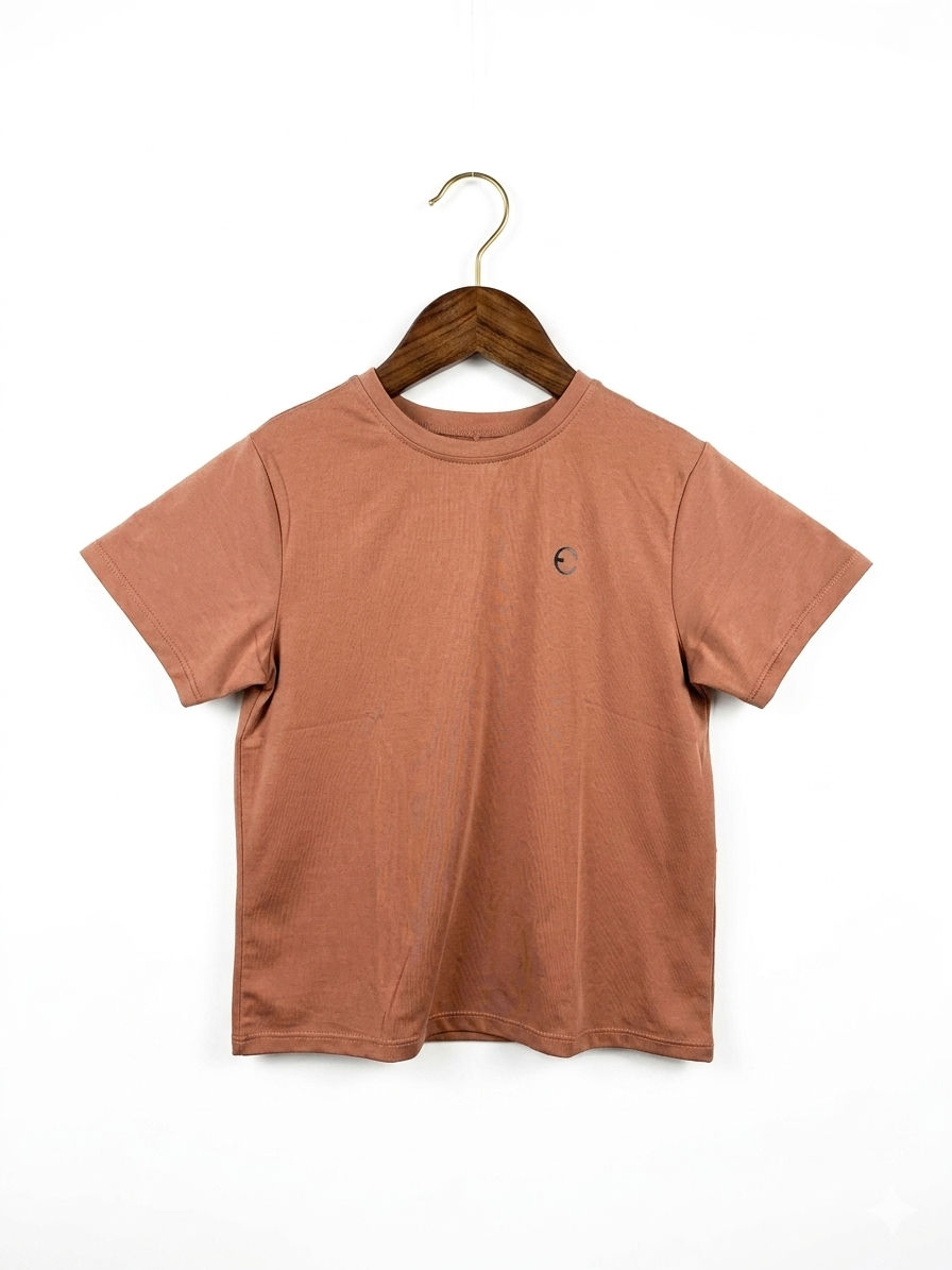 Essenclo Kids' Terracotta Performance Active Tee - Size 5-6 Years AB1