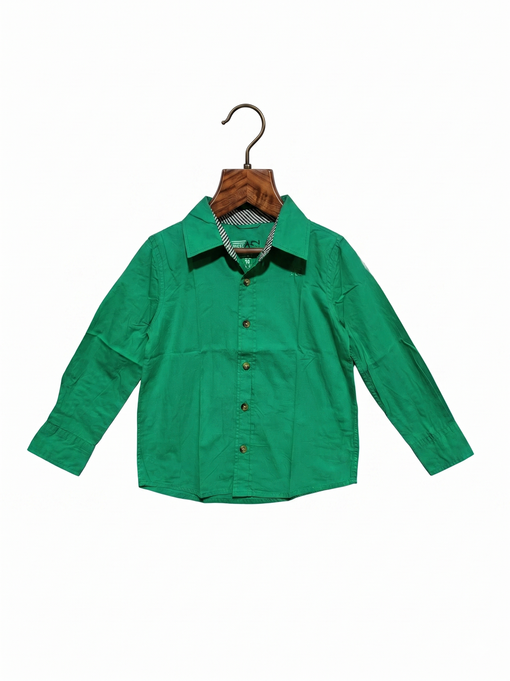 Area 62 Boys Vibrant Green Long-Sleeve Button-Down Shirt - Size 2-3 Years AB1