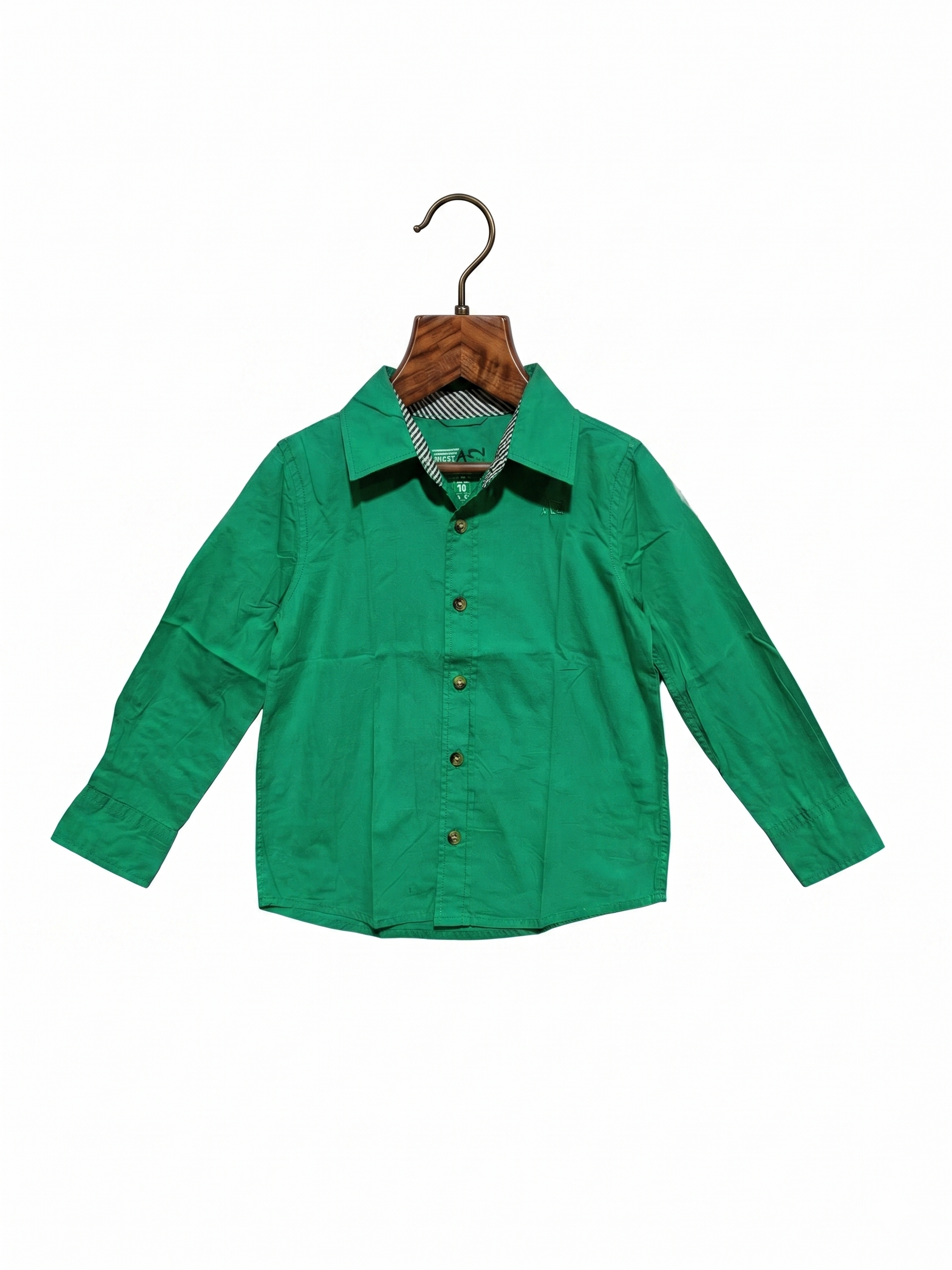 Area 62 Boys Vibrant Green Long-Sleeve Button-Down Shirt - Size 2-3 Years AB1