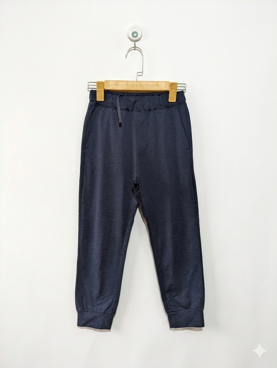 Uniqlo Unisex Navy Blue Ultra Stretch Active Jogger Pants - Size 140 Estimated Age 9-10 Years AB1