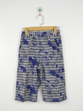 R/H Boys Grey Striped "Pineapple & Leaf" Print Casual Shorts - Size 160 cm Estimated Age 13 Years AB2