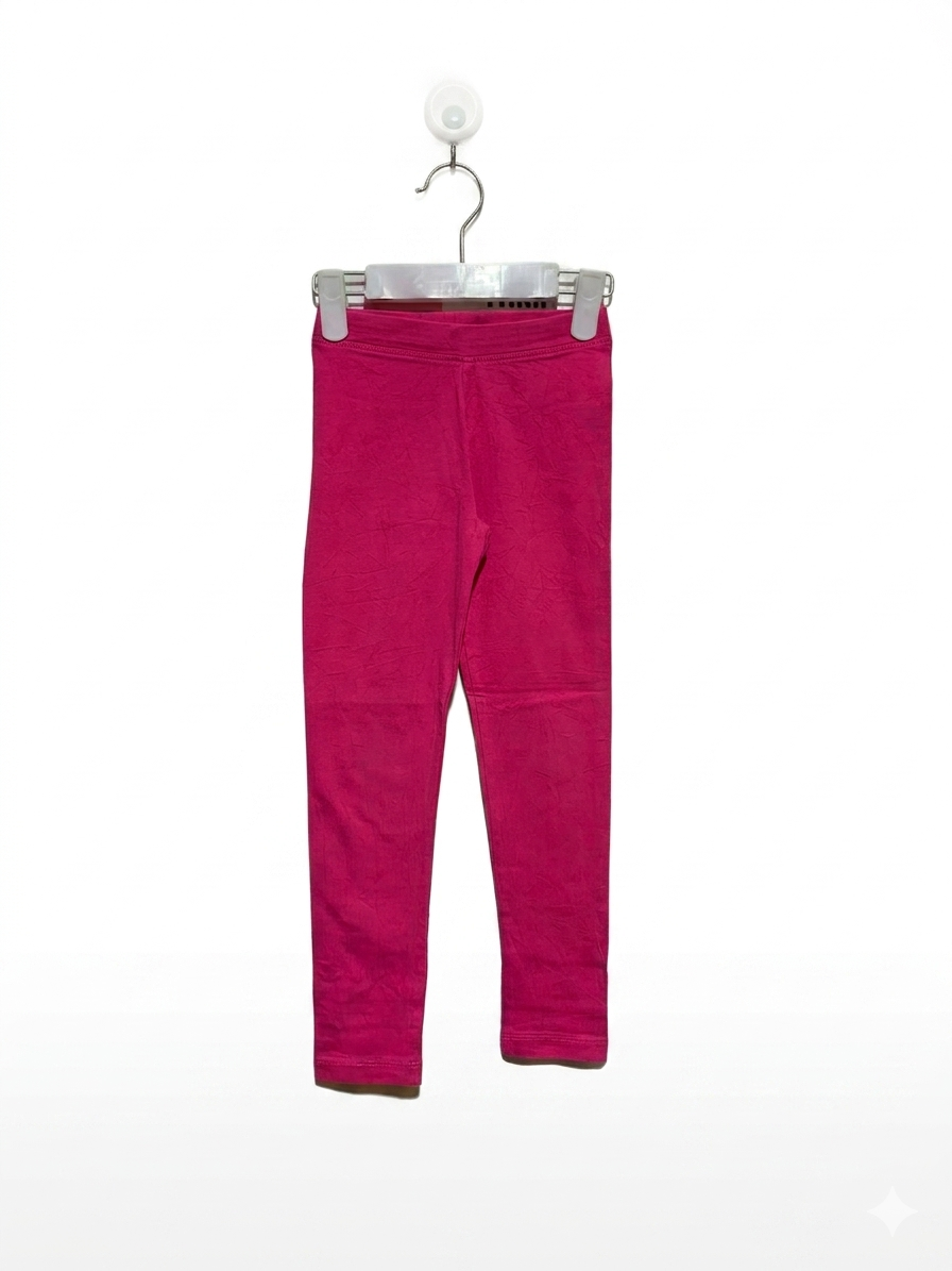 Spotted Zebra Girls' Vibrant Pink Cotton Stretch Leggings - Size 4-5 Years AB1