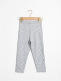 Tu Woman Grey Heather Blue & White Ditsy Floral Cropped Leggings - Size 8-10 AB1