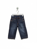 Mothercare Boys Dark Wash Denim Adjustable Waist Casual Jeans - Size Estimated Age 1-1.5 Years AB2