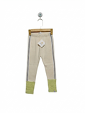 Molli Melli Girls Cream & Lime Color-Blocked Leggings - Size 120 CM Estimated Age 6-7 Years AB2