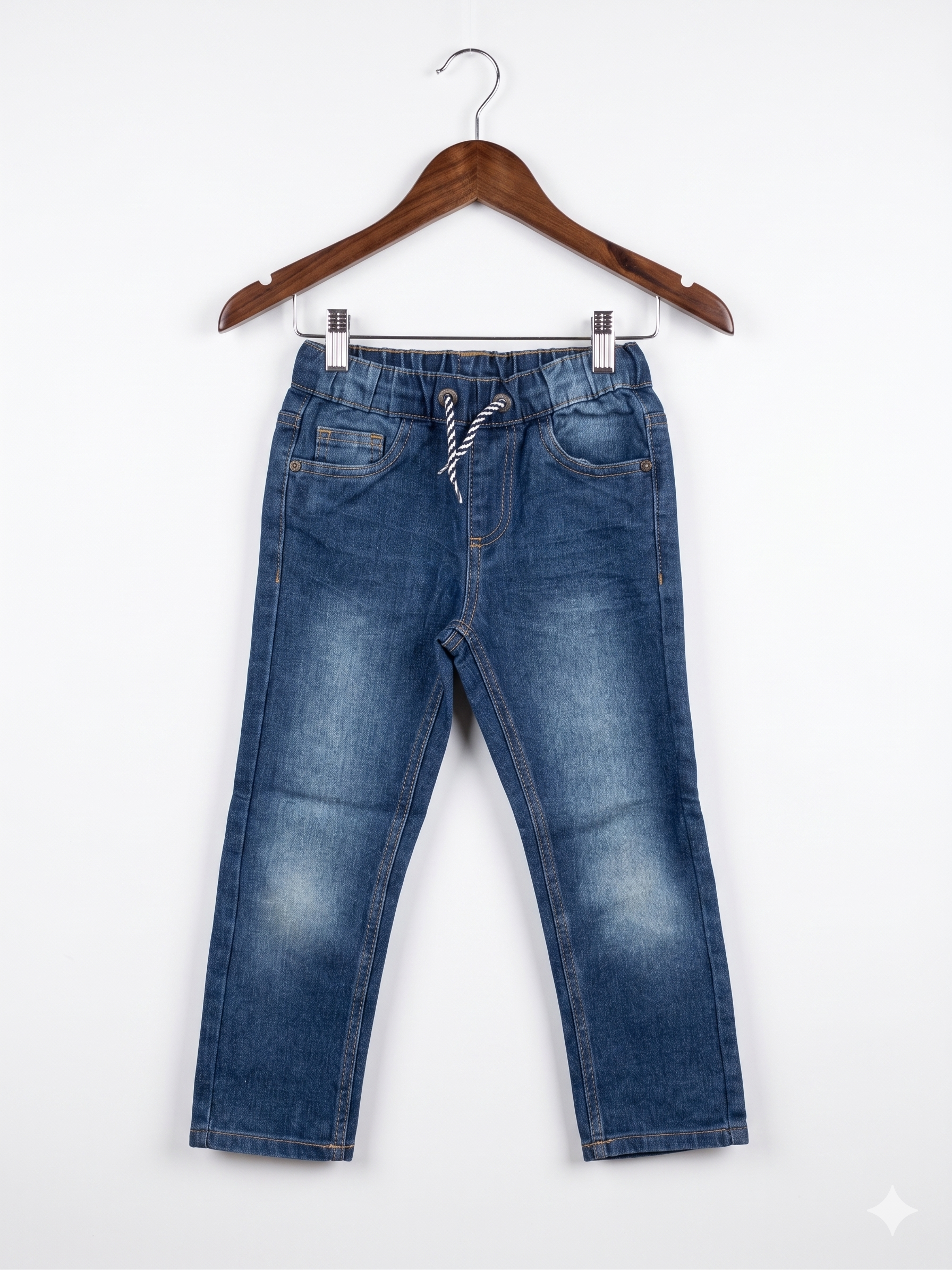Kiki & Koko Boys Medium Wash Denim Jogger Jeans - Size 3-4 Years AB1
