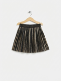 Girls Black & Gold "Metallic Pleated" Skater Skirt - Size 5A (Estimated Age 5 Years) AB2