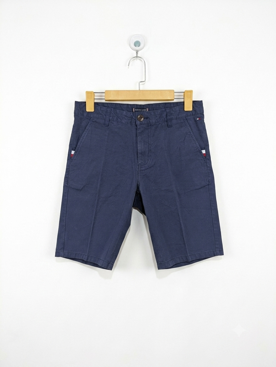 Tommy Hilfiger Boys Navy Blue Chino Shorts - Size 164 cm Estimated Age 14 Years AB2