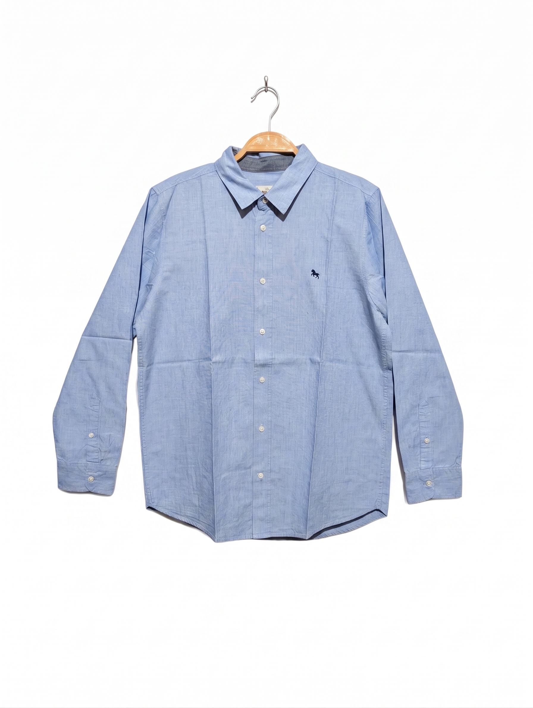 L.O.G.G. Label of Graded Goods Boys Light Blue Long Sleeve Button-Down Shirt - Size Estimated Age 13-14 Years AB1