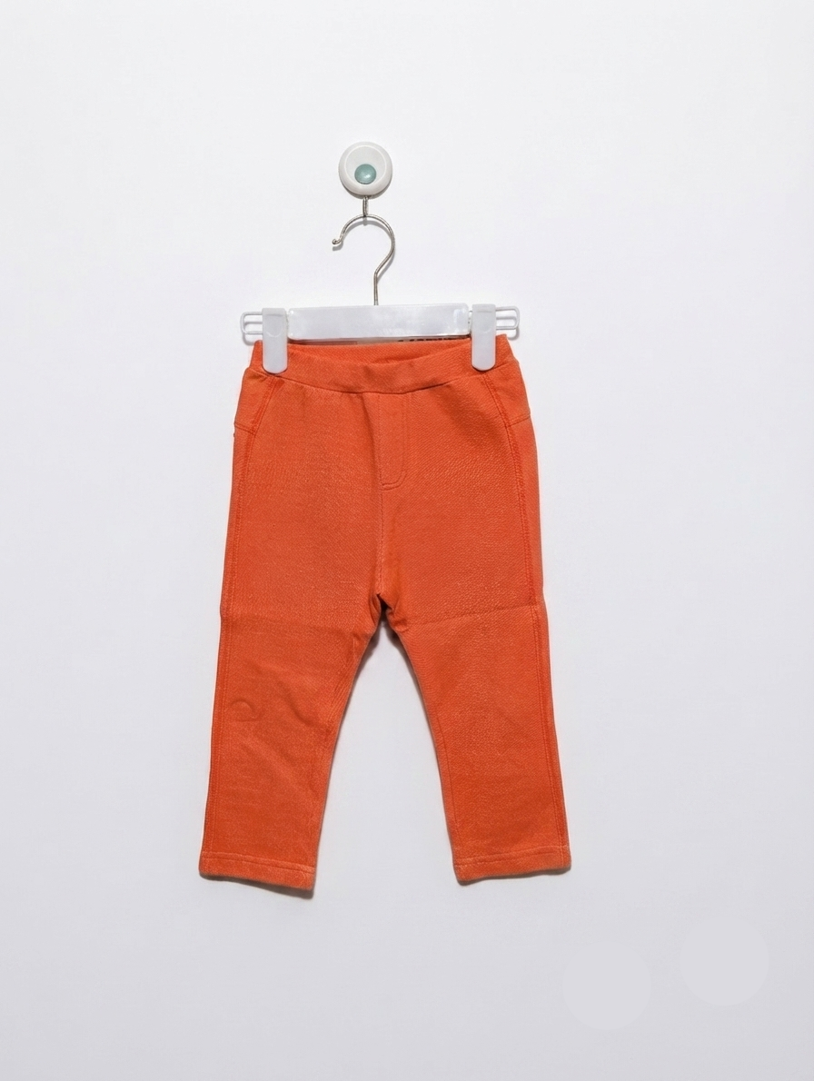 Agabang Girls Bright Orange Stretch Leggings - Size Estimated Age 12 to 18 Months AB2
