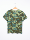 Pep & Co Boys Classic Green Camouflage Short Sleeve Tee - Size Estimated Age 9-10 Years AB1