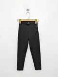 MISS E-VIE Girls Basic Black Leggings - Size Estimated Age 8-9 Years AB2