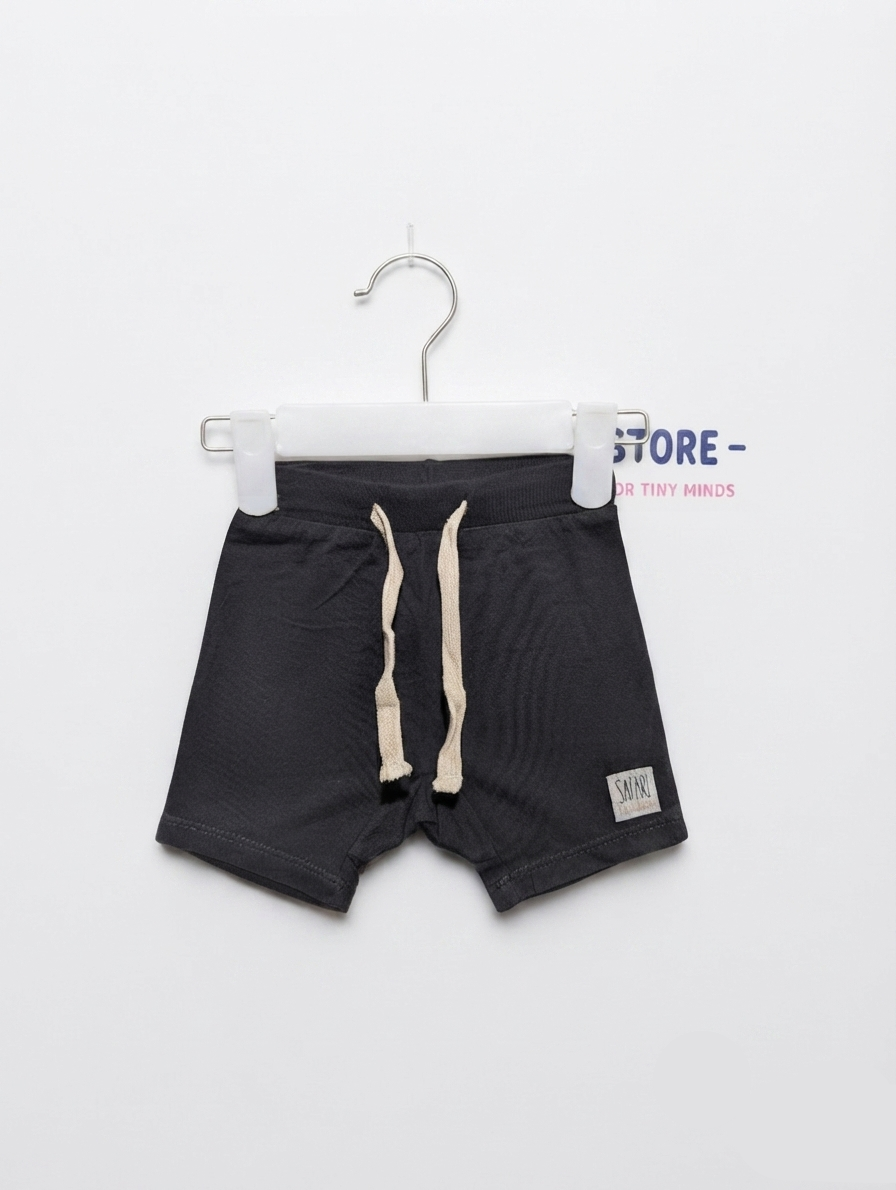 Orchestra Baby Boys Black "Safari Friends" Casual Shorts - Size 1M Estimated Age 1 Month AB2