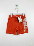 H&M Boys' "World Team No. 1" Orange Sweat Shorts - Size 5-6Y AB1