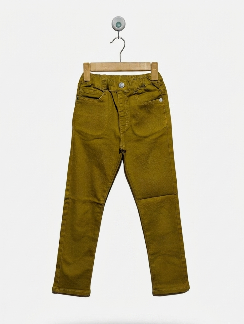 Unbranded Boys Mustard Yellow Casual Pants - Size 130 CM (Estimated Age 7-8 Years) AB2