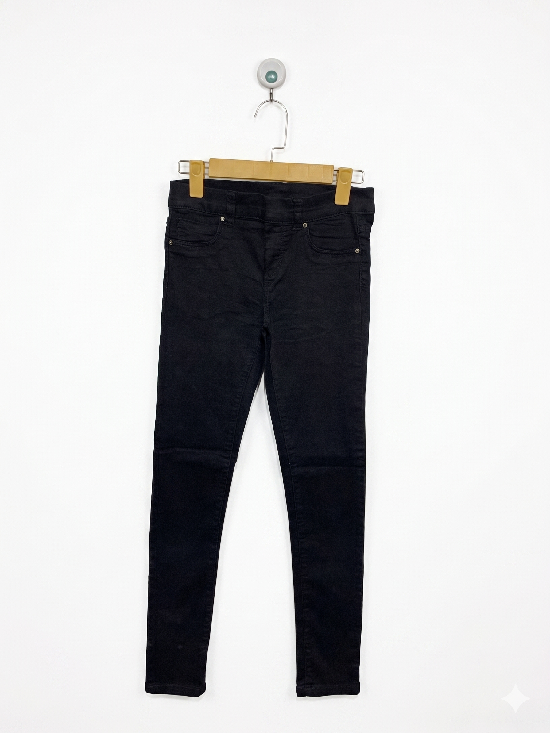Page One Young Girls Sleek Black Jeggings – Size 11-12 Years (152 cm) AB1