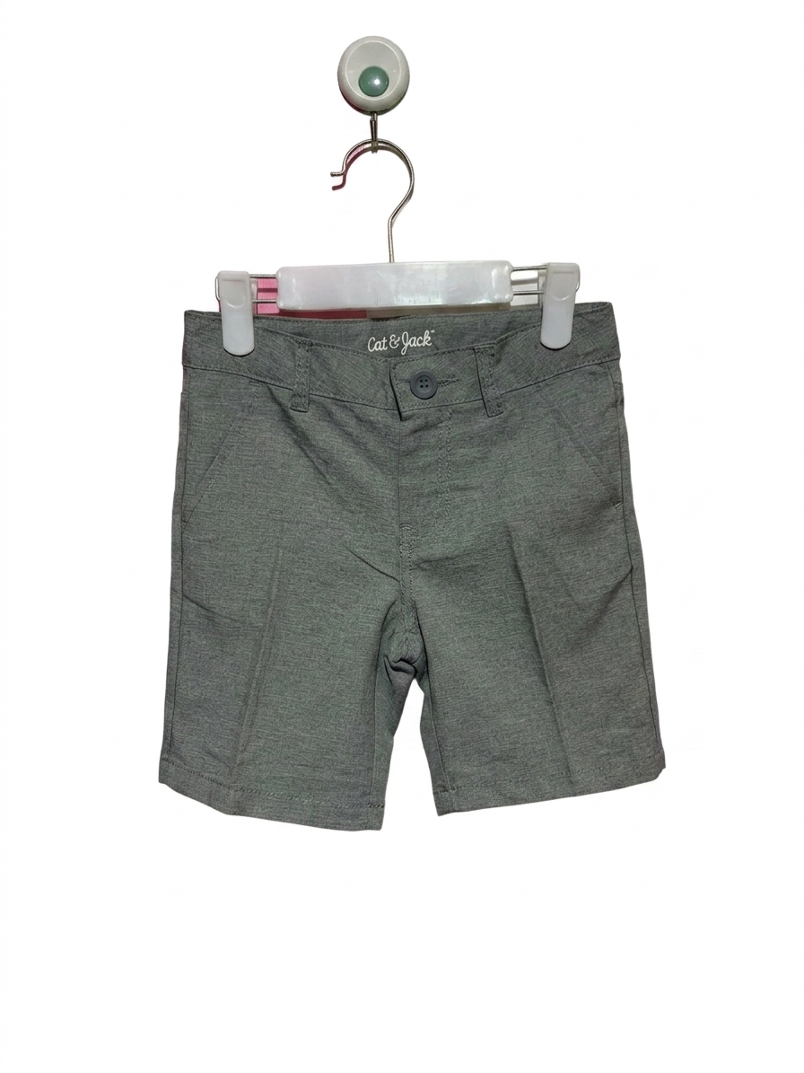 Cat & Jack Boys' Grey Lined Chino Shorts - Size 5T AB1
