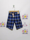 Gymboree Boys Blue Plaid Cargo Shorts - Size Estimated Age 7-8 Years AB2