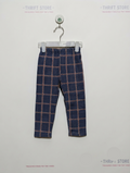 Jenny Studio Girls Blue Plaid Windowpane Stretch Leggings - Size Estimated Age 2 Years AB2