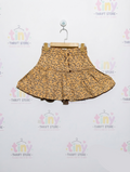 WE Fashion Girls Mustard Yellow Floral Ruffle Skirt - Size 134/140 Estimated Age 9-10Y AB2