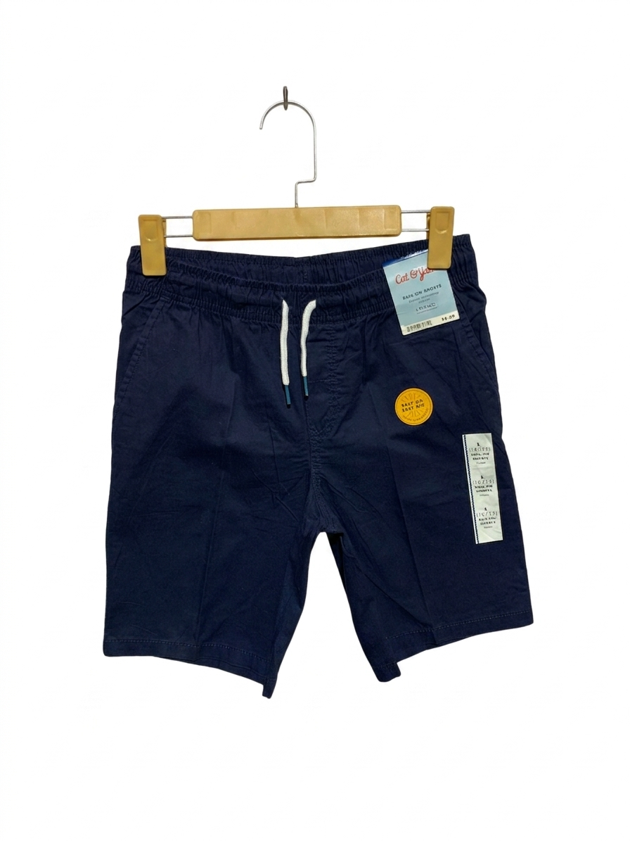 Cat & Jack Boys’ Navy Blue Pull-On Chino Shorts - Size L (10/12) AB1