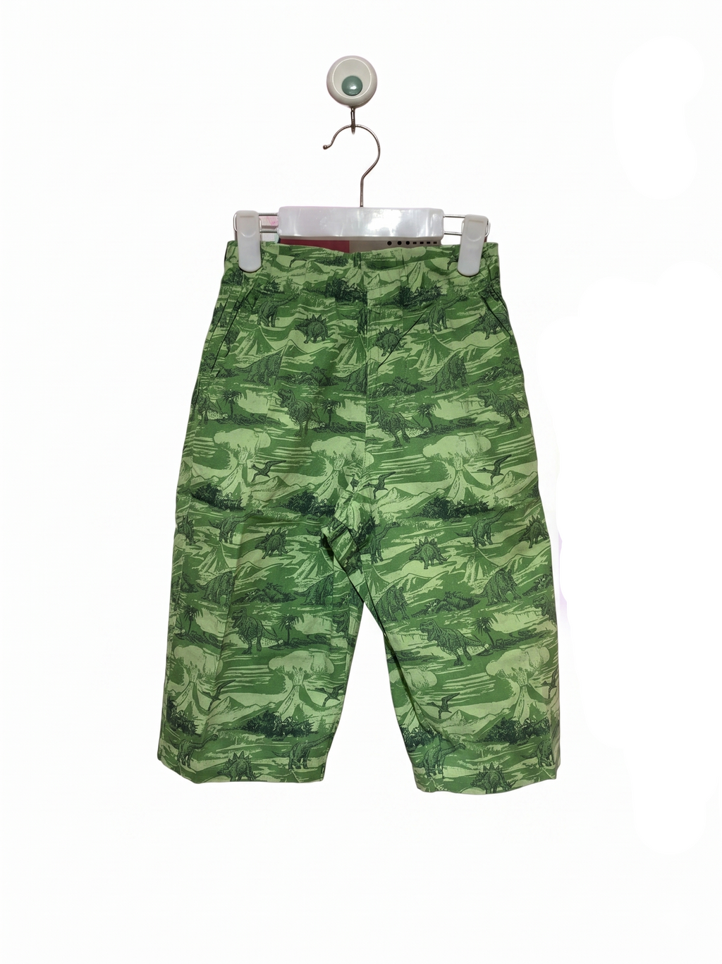 Uniqlo Kids Discovery Expedition Dinosaur Print Green Shorts - Size 130 (7-8Y) AB1