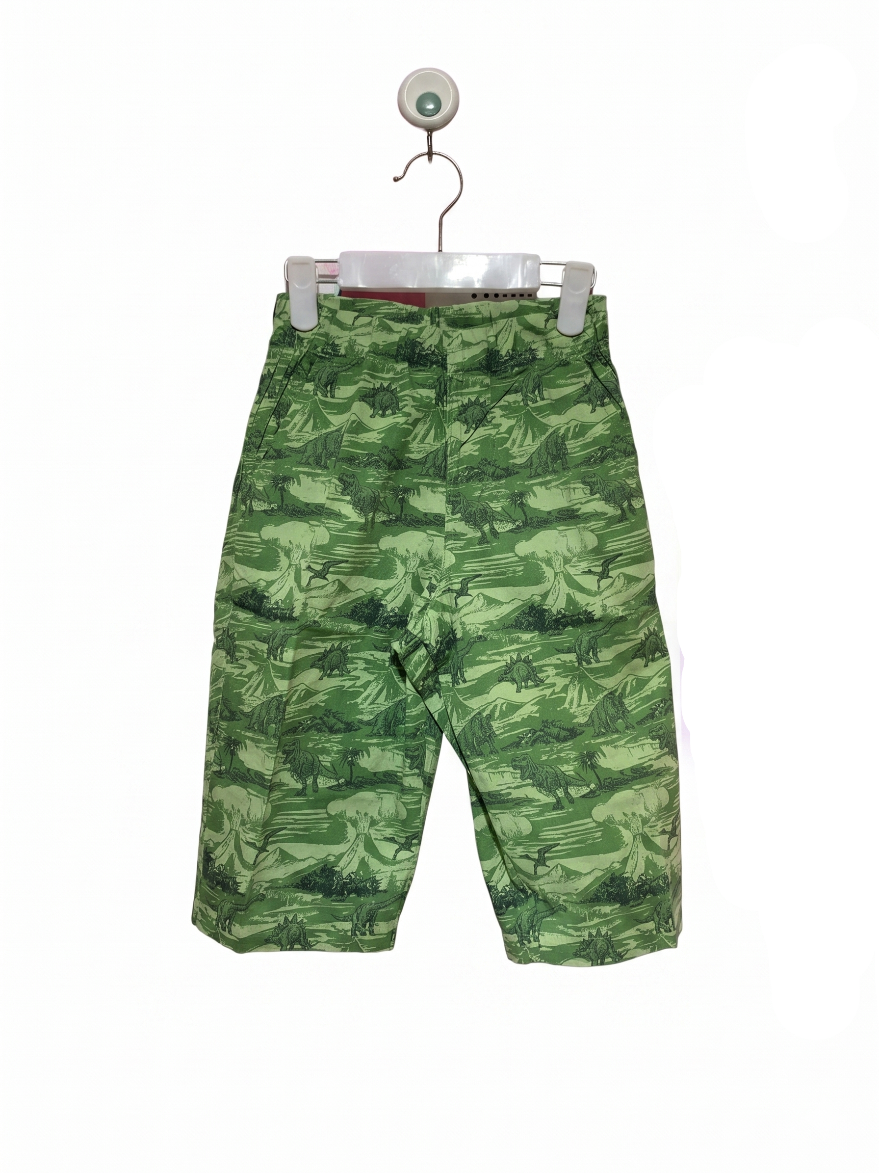 Uniqlo Kids Discovery Expedition Dinosaur Print Green Shorts - Size 130 (7-8Y) AB1