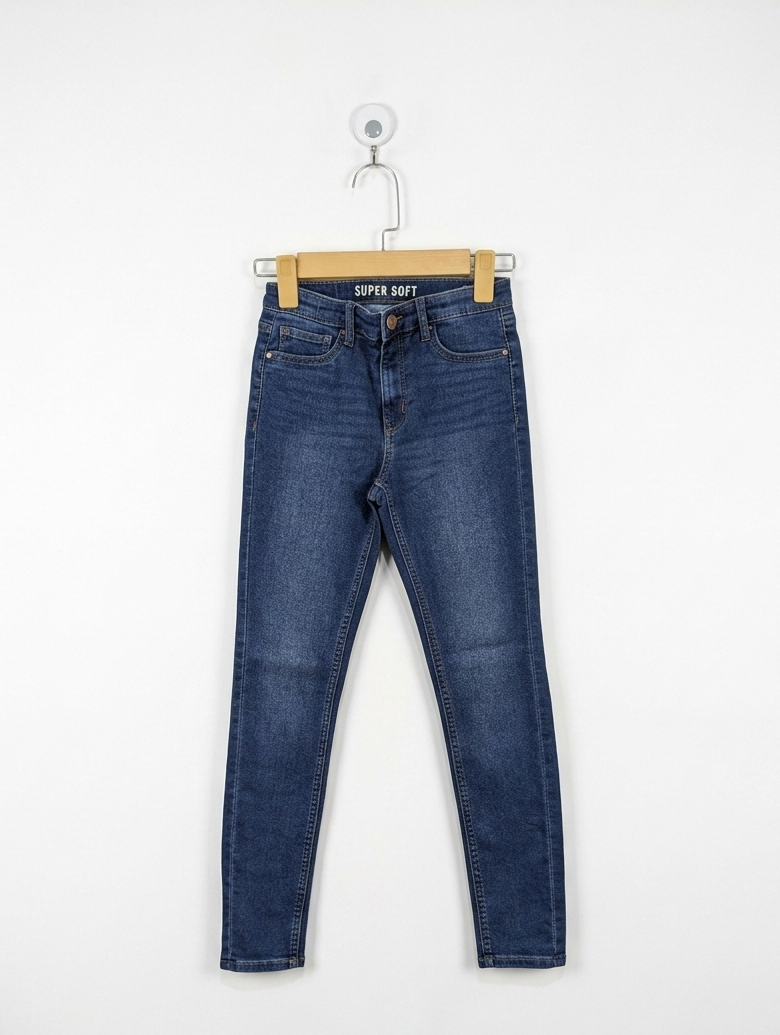 H&M Girls "Super Soft" Dark Wash Skinny Jeans - Size 140CM Estimated Age 9-10 Years AB2