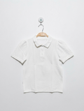 George Girls Classic White Collared Polo Shirt - Size 6-7 Years (Estimated Age 6-7 Years) AB2