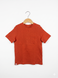 Sergent Major Boys Textured Rust Orange Pocket Tee - Size 116 (6 Years) AB1