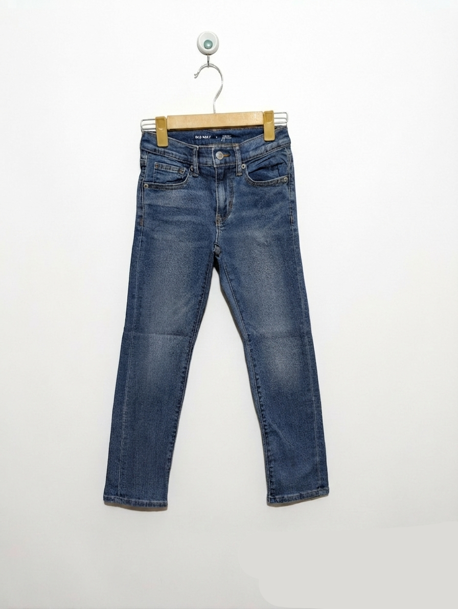 Old Navy Boys Medium Wash Skinny "Built-In Flex" Jeans - Size 8, Estimated Age 8 Years AB2