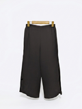 Girls Black "Flowy Split-Leg" Culotte Trousers - Size Estimated Age 12-14 Years AB2