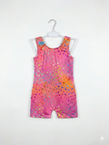 All About Dance Girls Pink Heart Print Gymnastics Leotard - Size 115 Estimated Age 5-6 Years AB1