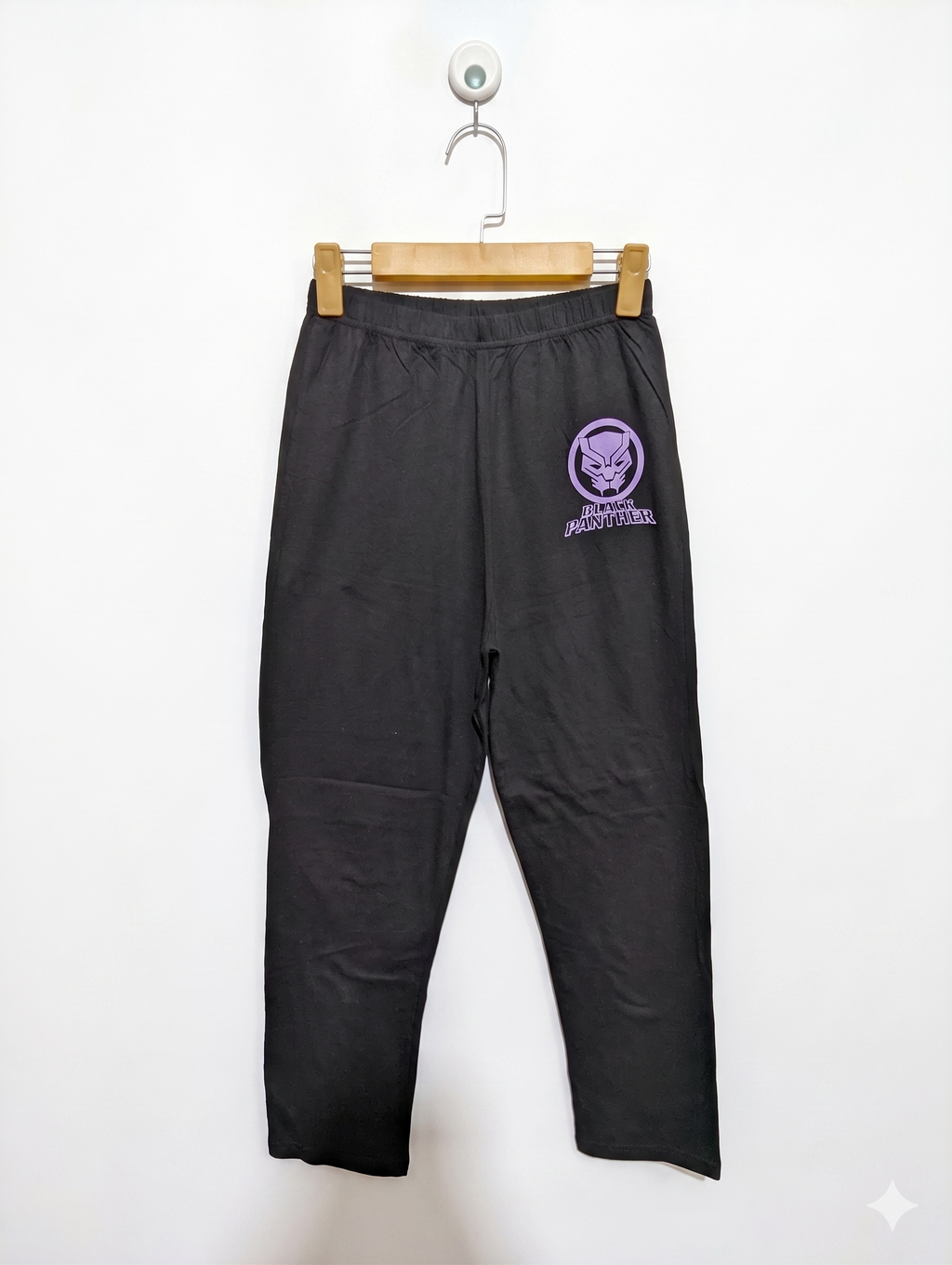 Primark Cares Kids Unisex Black "Marvel Black Panther" Lounge Pants / Joggers - Size Estimated Age 12-13 Years AB1
