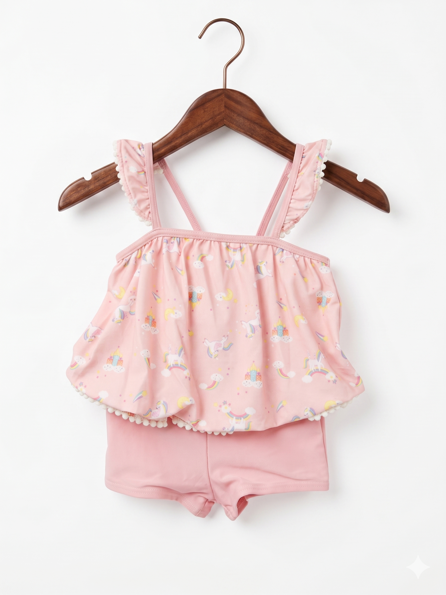 Nishimatsuya Toddler Girls Unicorn Fantasy Swimsuit Set - Size 3-4 Years AB1