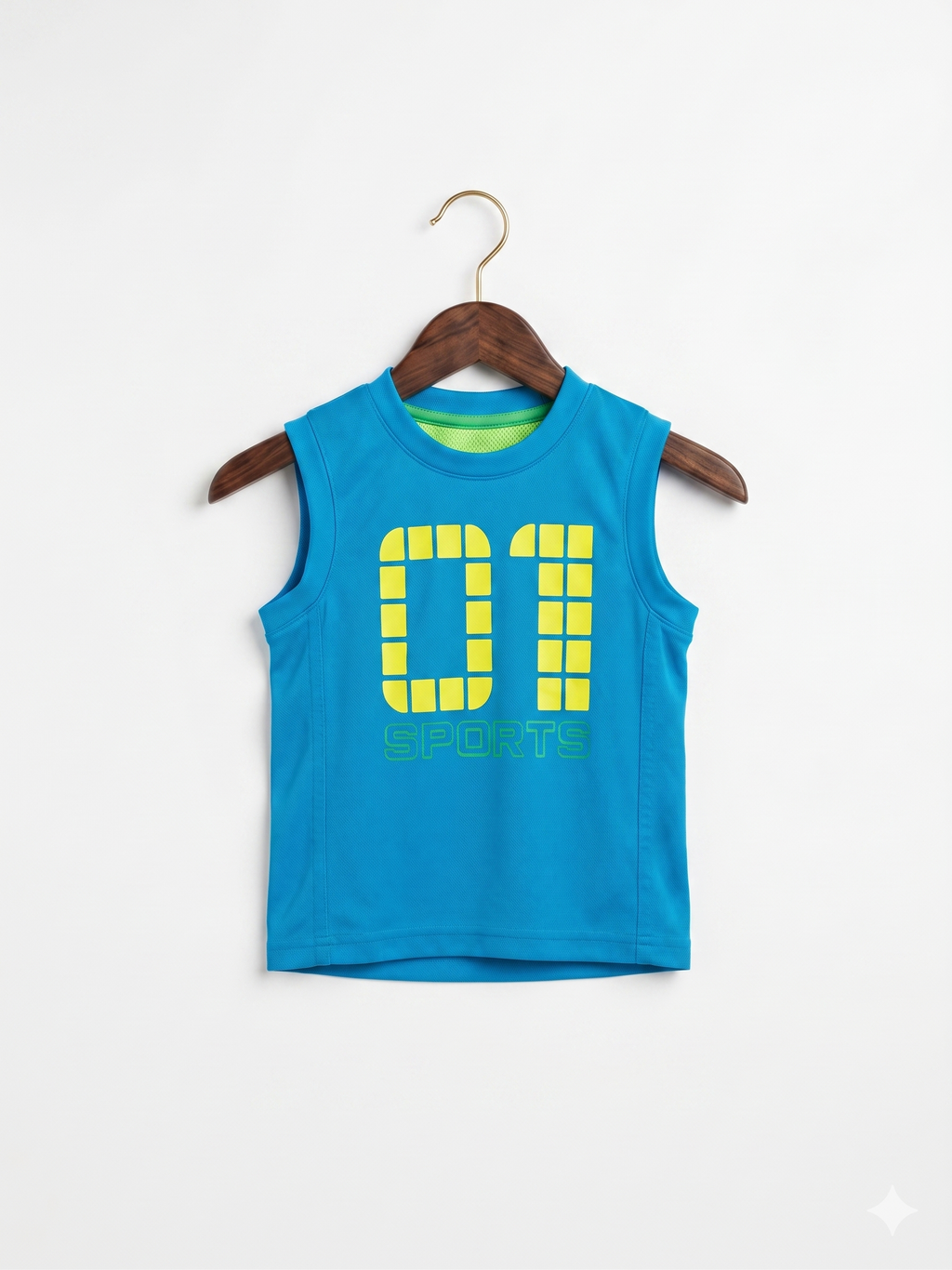 Kids' Blue "01 SPORTS" Performance Tank Top - Size 98cm AB1