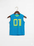 Kids' Blue "01 SPORTS" Performance Tank Top - Size 98cm AB1