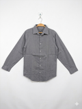 Van Heusen Boys Grey Solid Long Sleeve Button-Down Shirt - Size L (14-16) AB1