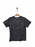 H&M Boys Grey/Black Abstract Print "Sport" Active Tee - Size Estimated Age 8-10 Years AB2