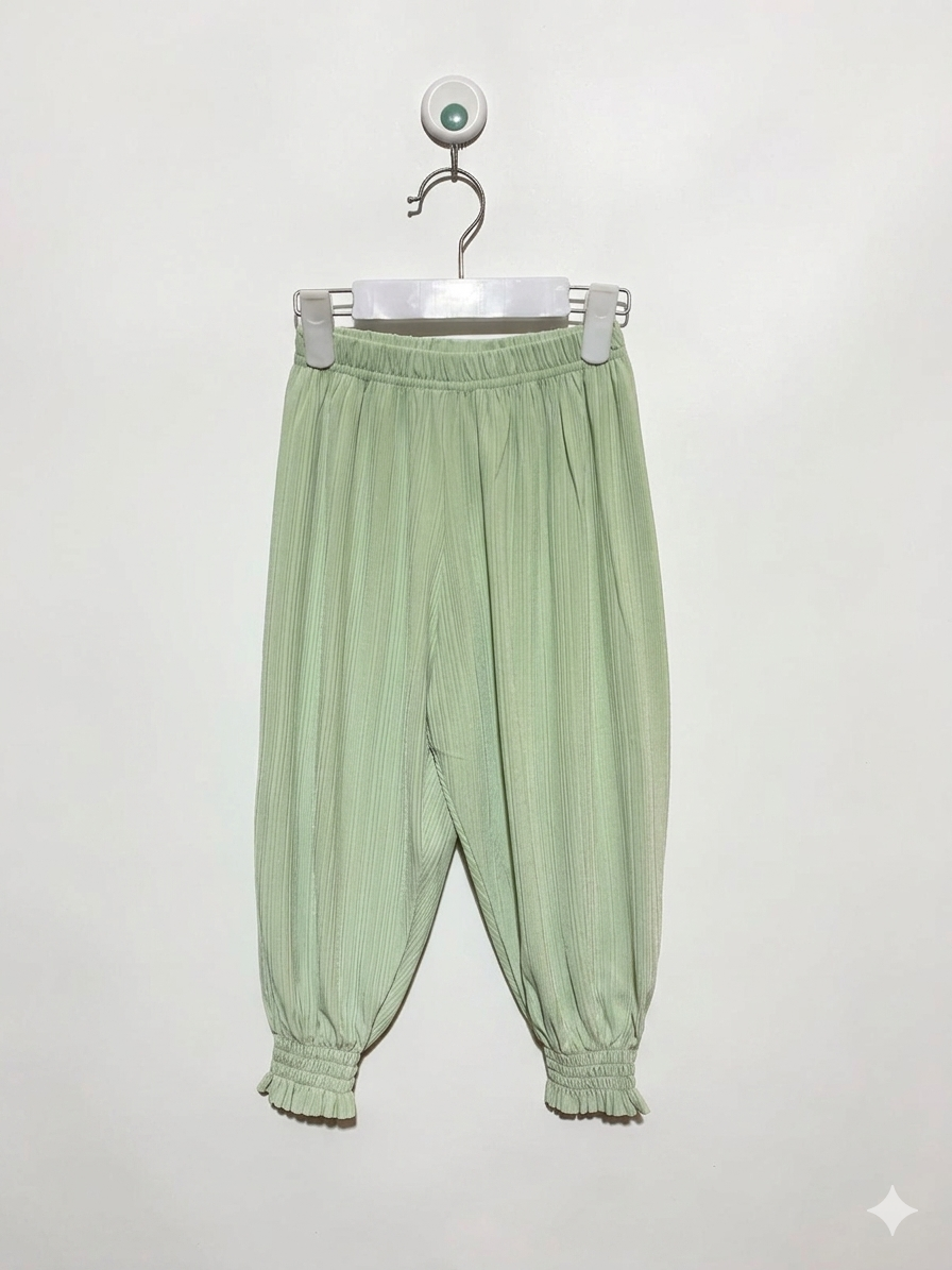 Awesome Bebe Girls' Sage Green Pleated Harem Pants - Size Large AB1