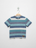 F&F Boys Multi-Stripe "Original Est 01" Casual Tee - Size 6-7 Years Estimated Age 6-7 Years AB2