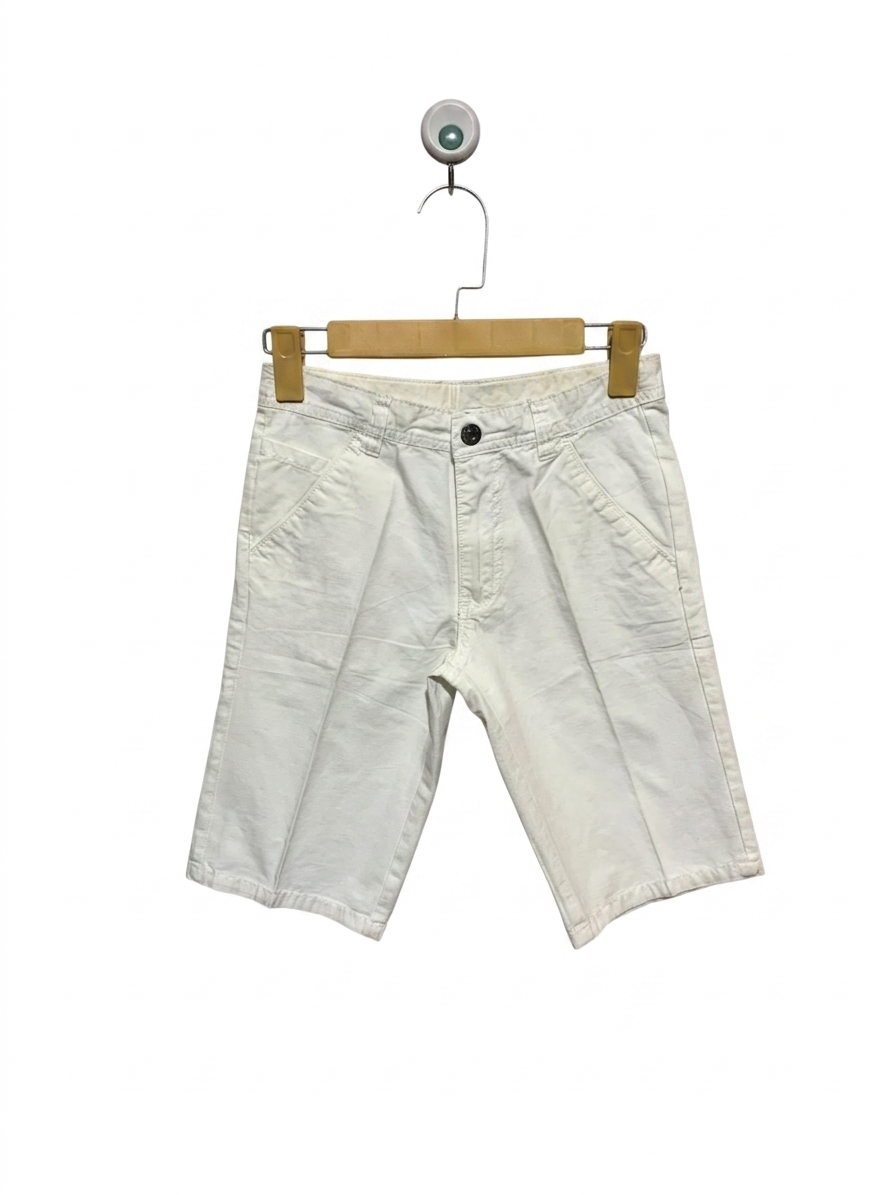 Orchestra Boys Pristine White "Summer Explorer" Fine Corduroy Shorts - Size Estimated Age 10 Years AB1