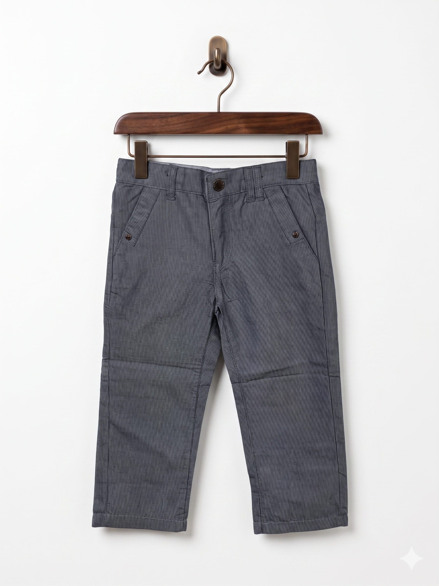 Coccodrillo Boys Grey Pinstripe Chino Pants - Size 4 Years AB1