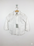 Nordstrom Boys Classic White Long-Sleeve Button-Down Dress Shirt - Size Estimated Age 7 Years AB1