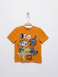 Paw Patrol Boys Orange Halloween "Boo" Sequin T-Shirt - Size 6-7 Years, Estimated Age 6 Years AB2