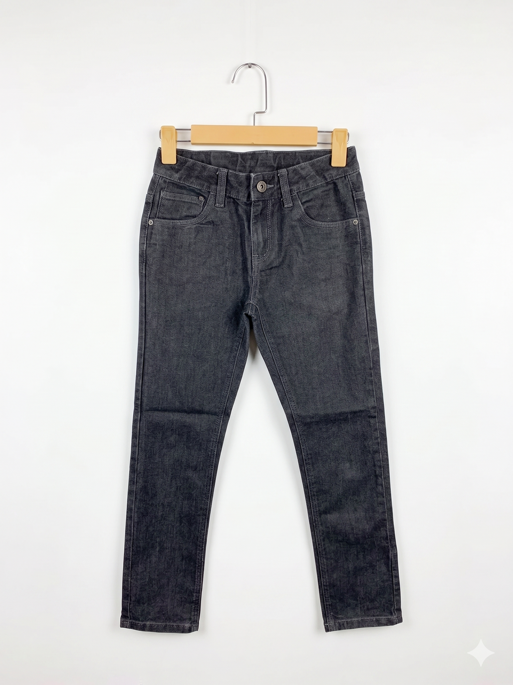 C&A Boys Dark Grey Washed Slim Fit Denim Jeans - Size Estimated Age 9-10 Years AB1