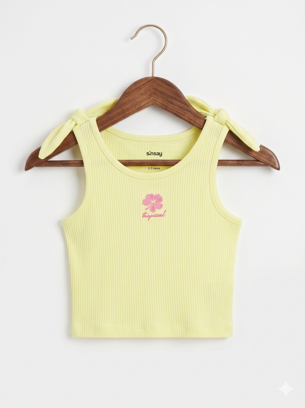 Sinsay Toddler Girls Tropical Ribbed Tank Top - Size 2-3 Years AB1