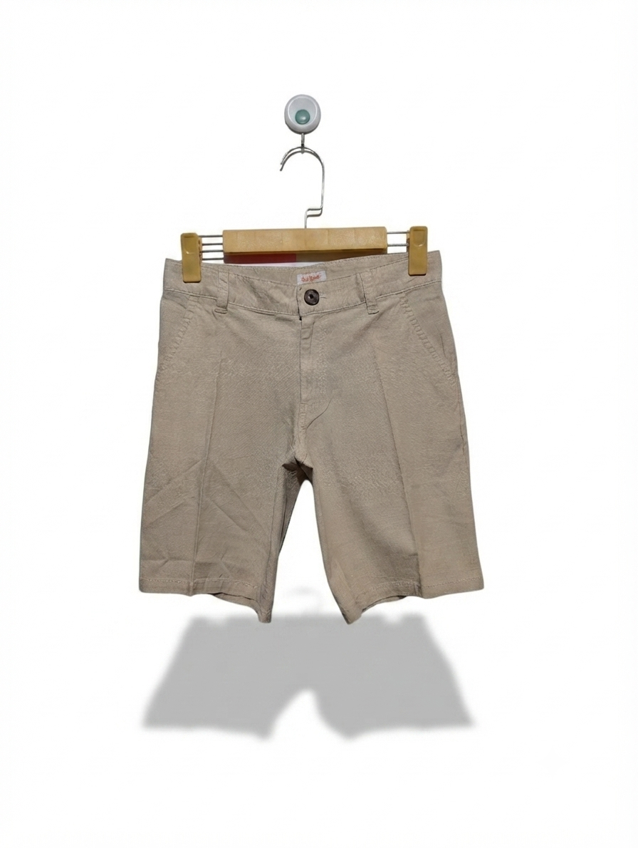 Cat & Jack Boys Tan Casual Flat-Front Shorts - Size 10 Estimated Age 9-10 Years AB2