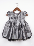 La Princess Charcoal Gray Sequin Floral Party Dress - Size 18M (Estimated for 1.5 Years Old) AB1